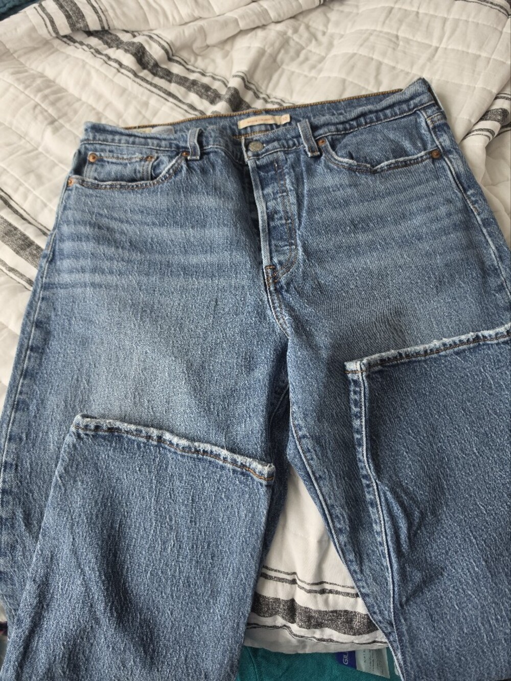 Levi's Wedgie Straight 32 Women's Blue Denim Jeans EUC